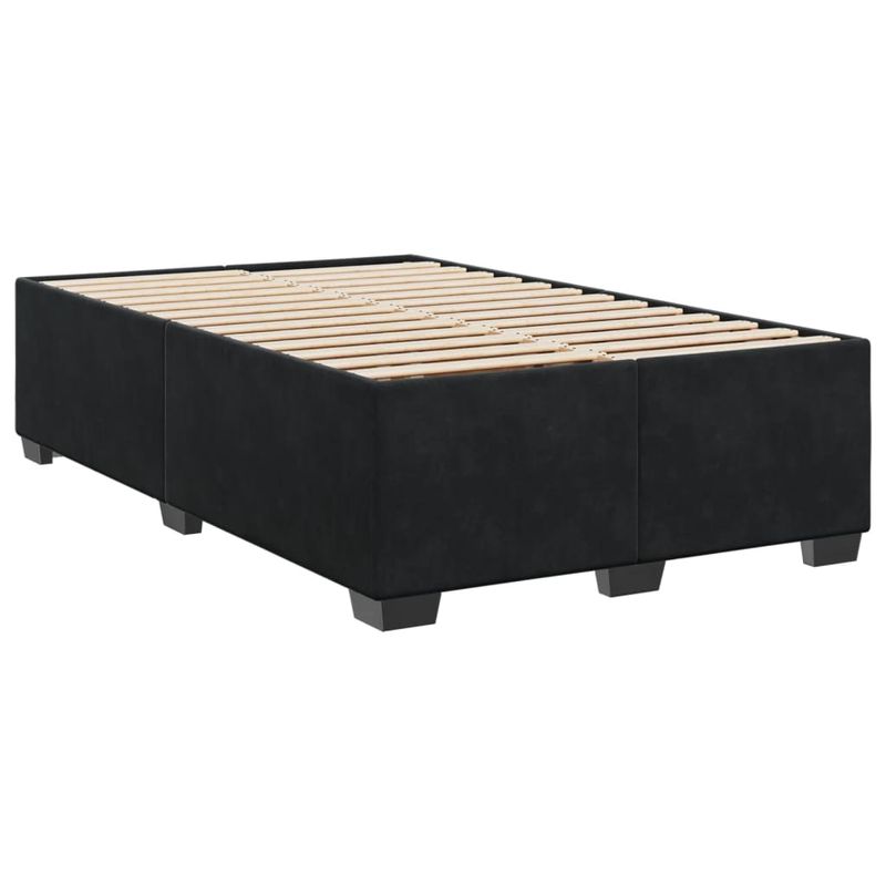 Casa si Gradina - Mobilier - Paturi si accesorii - Paturi - Pat box spring cu saltea, negru, 120x190 cm, catifea - Infinity.ro