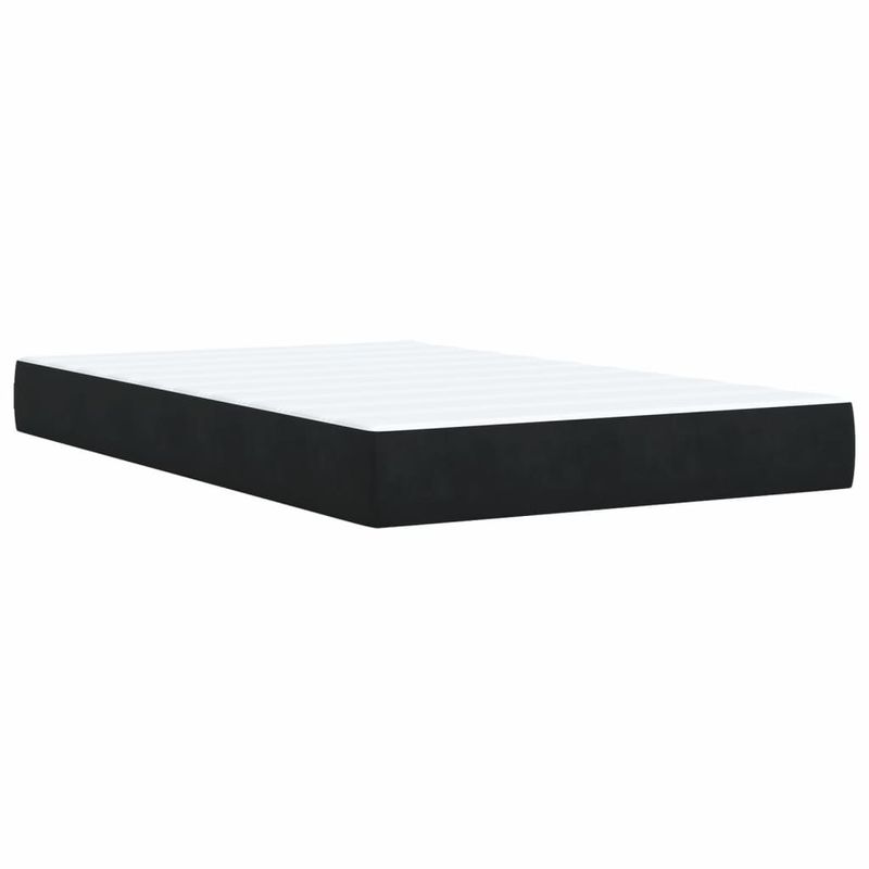 Casa si Gradina - Mobilier - Paturi si accesorii - Paturi - Pat box spring cu saltea, negru, 120x190 cm, catifea - Infinity.ro