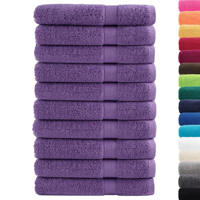 Casa si Gradina - Textile si covoare - Textile baie - Prosoape - Prosoape de sauna premium 10 buc. 80x200 cm 600 gsm 100% bumbac, violet - Infinity.ro