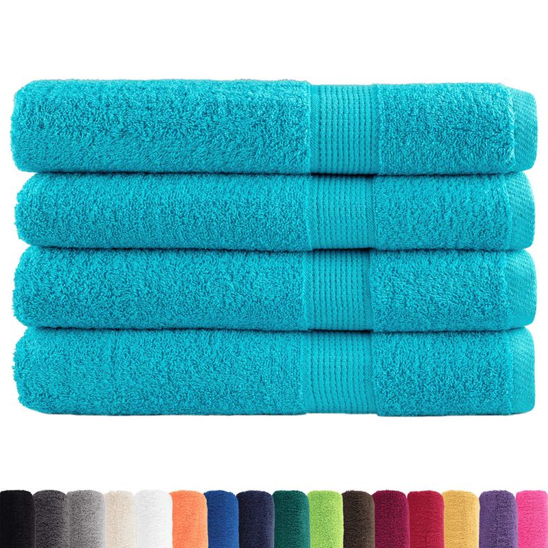 Casa si Gradina - Textile si covoare - Textile baie - Prosoape - Prosoape premium 4 buc. turcoaz 100x200 cm 600 gsm 100% bumbac - Infinity.ro