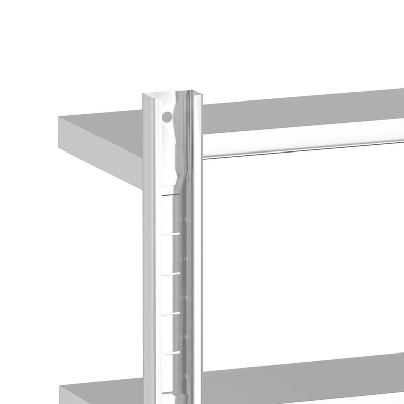 Casa si Gradina - Mobilier - Biblioteci si rafturi - Rafturi - Raft de perete 2 niveluri 75x23,5x60cm argintiu otel inoxidabil - Infinity.ro