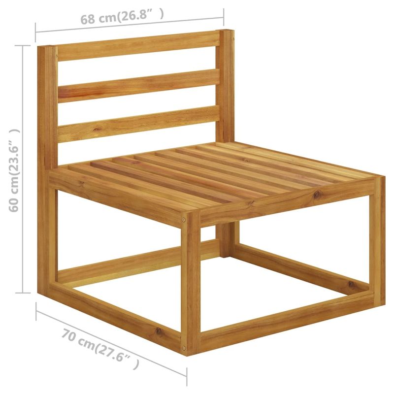 Casa si Gradina - Gradina si terasa - Mobilier exterior - Seturi mobila gradina - Set mobilier de gradina cu perne, 5 piese, lemn masiv de acacia - Infinity.ro