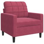 Casa si Gradina - Mobilier - Seturi de mobilier - Seturi living - Set canapea cu perne, 3 piese, rosu vin, catifea - Infinity.ro