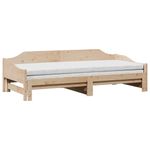 Casa si Gradina - Mobilier - Paturi si accesorii - Paturi - Pat de zi cu extensie, 80x200 cm, lemn masiv de pin - Infinity.ro