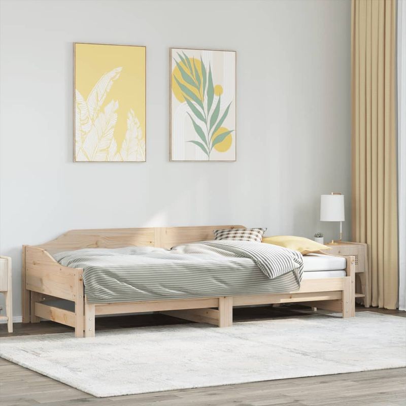 Casa si Gradina - Mobilier - Paturi si accesorii - Paturi - Pat de zi cu extensie, 80x200 cm, lemn masiv de pin - Infinity.ro