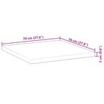 Casa si Gradina - Mobilier - Feronerie si accesorii mobila - Blat de masa patrat, 70x70x2 cm, lemn masiv de acacia, finisat în ulei - Infinity.ro