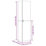Casa si Gradina - Mobilier - Comode si corpuri - Corpuri bucatarie - Dulap inalt, gri sonoma, 45x42,5x185 cm, lemn compozit - Infinity.ro