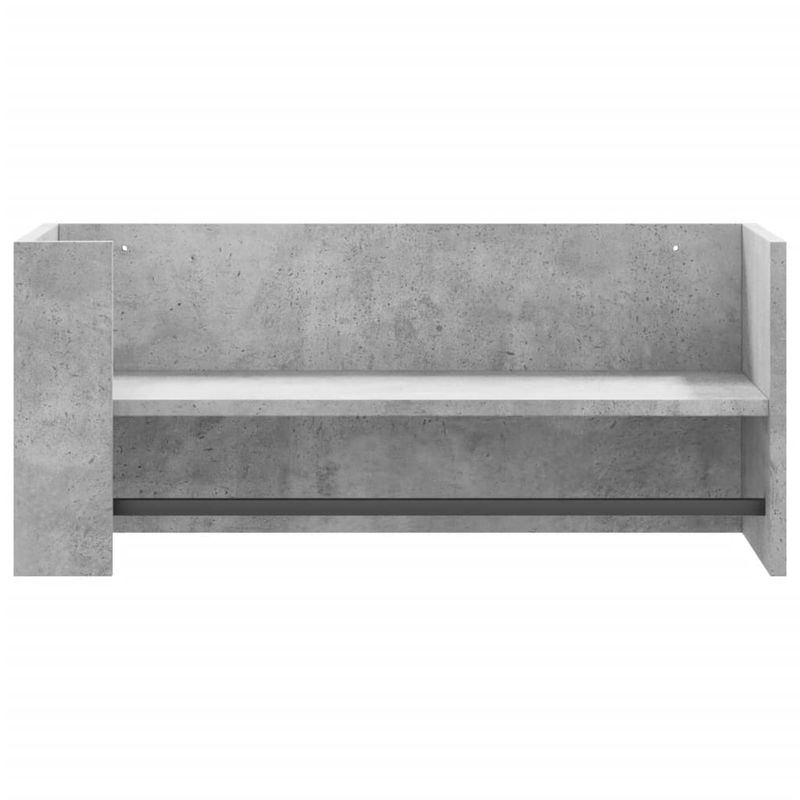 Casa si Gradina - Mobilier - Biblioteci si rafturi - Rafturi - Raft de perete, gri beton, 70,5x35x30,5 cm, lemn prelucrat - Infinity.ro