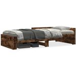 Casa si Gradina - Mobilier - Paturi si accesorii - Paturi - Cadru de pat, stejar fumuriu, 100x200 cm, lemn prelucrat - Infinity.ro