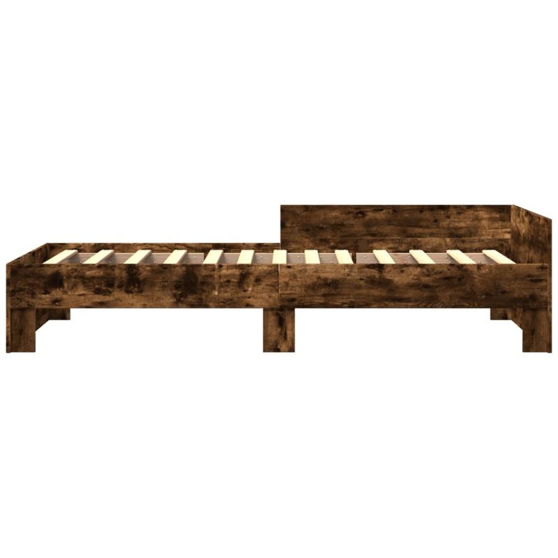 Casa si Gradina - Mobilier - Paturi si accesorii - Paturi - Cadru de pat, stejar fumuriu, 100x200 cm, lemn prelucrat - Infinity.ro