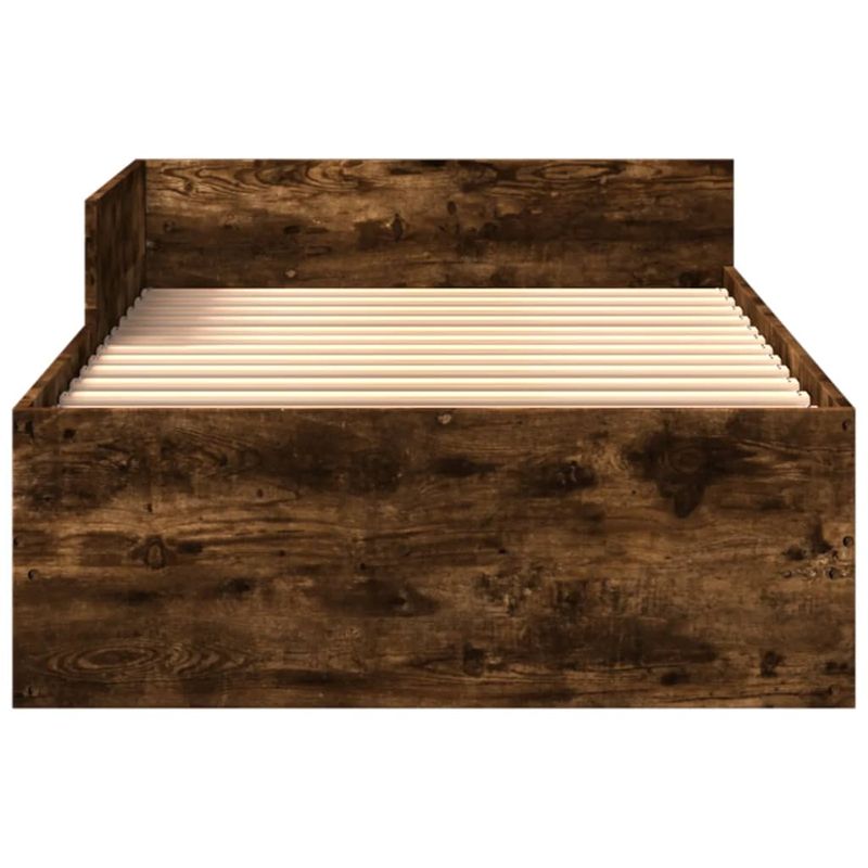 Casa si Gradina - Mobilier - Paturi si accesorii - Paturi - Cadru de pat, stejar fumuriu, 100x200 cm, lemn prelucrat - Infinity.ro