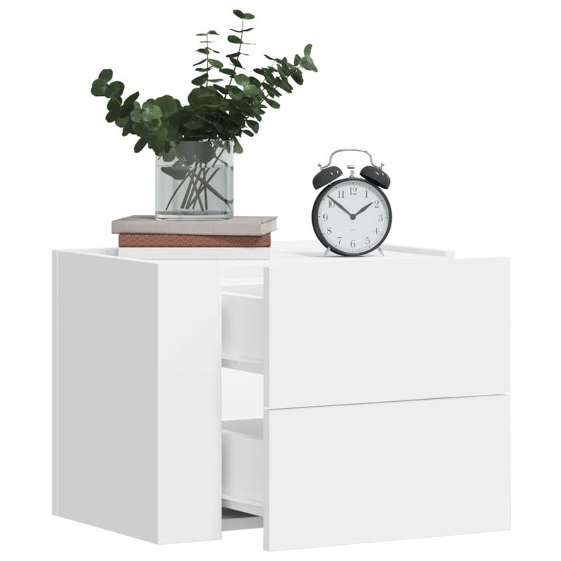 Casa si Gradina - Mobilier - Comode si corpuri - Noptiere - Noptiera de perete, alb, 45x30x35 cm - Infinity.ro
