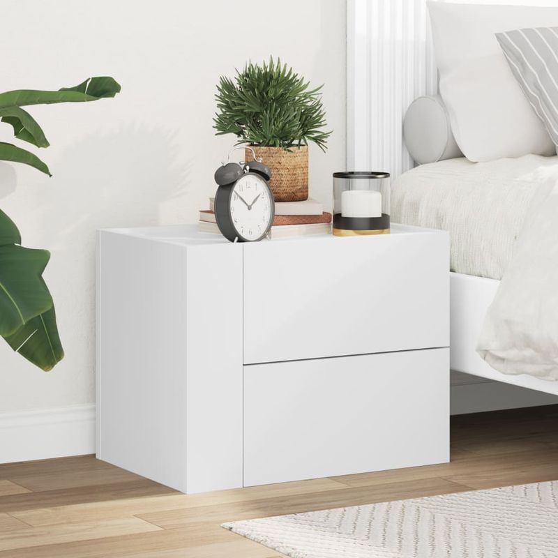 Casa si Gradina - Mobilier - Comode si corpuri - Noptiere - Noptiera de perete, alb, 45x30x35 cm - Infinity.ro