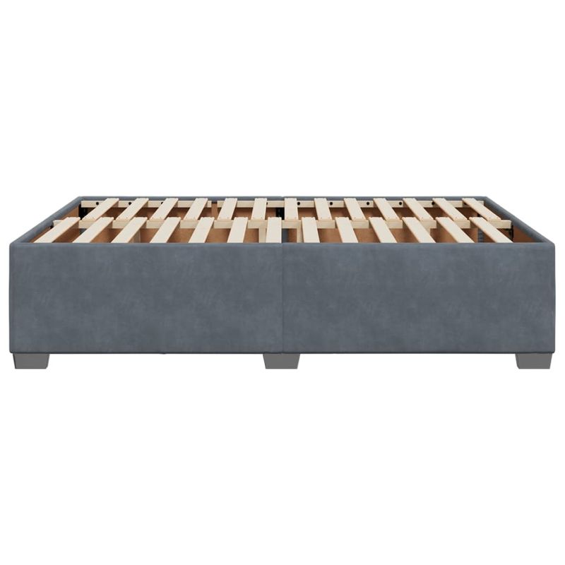 Casa si Gradina - Mobilier - Paturi si accesorii - Paturi - Cadru de pat, gri inchis, 140x190 cm, catifea - Infinity.ro