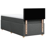 Casa si Gradina - Mobilier - Paturi si accesorii - Paturi - Pat box spring cu saltea, gri inchis, 90x190 cm, textil - Infinity.ro