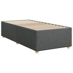Casa si Gradina - Mobilier - Paturi si accesorii - Paturi - Pat box spring cu saltea, gri inchis, 90x190 cm, textil - Infinity.ro