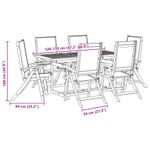 Casa si Gradina - Gradina si terasa - Mobilier exterior - Seturi mobila gradina - Set mobilier de gradina, 9 piese, lemn masiv acacia/textilena - Infinity.ro