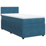 Casa si Gradina - Mobilier - Paturi si accesorii - Paturi - Pat continental cu saltea, albastru, 80x200 cm, catifea - Infinity.ro