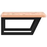 Casa si Gradina - Mobilier - Biblioteci si rafturi - Rafturi - Raft pentru lavoar montat pe perete, otel si lemn masiv fag - Infinity.ro