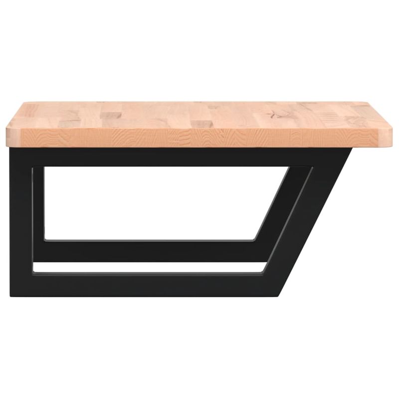 Casa si Gradina - Mobilier - Biblioteci si rafturi - Rafturi - Raft pentru lavoar montat pe perete, otel si lemn masiv fag - Infinity.ro