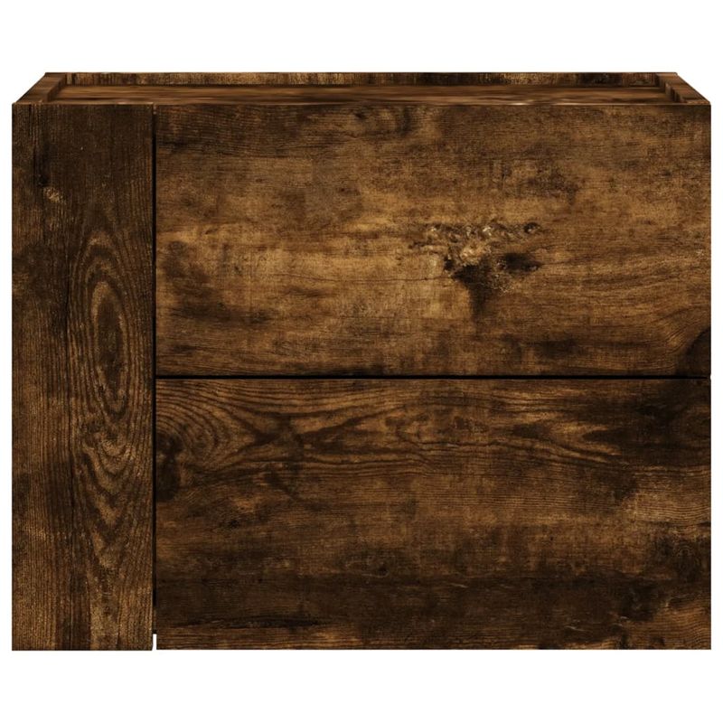 Casa si Gradina - Mobilier - Comode si corpuri - Noptiere - Noptiera de perete, stejar fumuriu, 45x30x35 cm - Infinity.ro