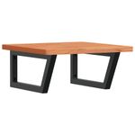 Casa si Gradina - Mobilier - Biblioteci si rafturi - Rafturi - Raft pentru lavoar montat pe perete, otel si lemn masiv fag - Infinity.ro