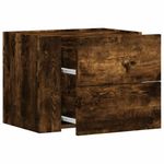 Casa si Gradina - Mobilier - Comode si corpuri - Noptiere - Noptiera de perete, stejar fumuriu, 45x30x35 cm - Infinity.ro