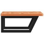 Casa si Gradina - Mobilier - Biblioteci si rafturi - Rafturi - Raft pentru lavoar montat pe perete, otel si lemn masiv fag - Infinity.ro