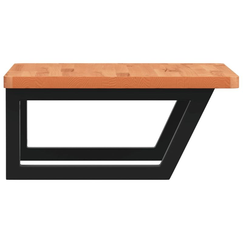 Casa si Gradina - Mobilier - Biblioteci si rafturi - Rafturi - Raft pentru lavoar montat pe perete, otel si lemn masiv fag - Infinity.ro
