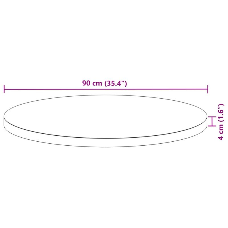 Casa si Gradina - Constructii - Lemn constructii - Placi lemn - Blat de masa rotund, diametru 90x4 cm, lemn masiv de acacia, natural - Infinity.ro
