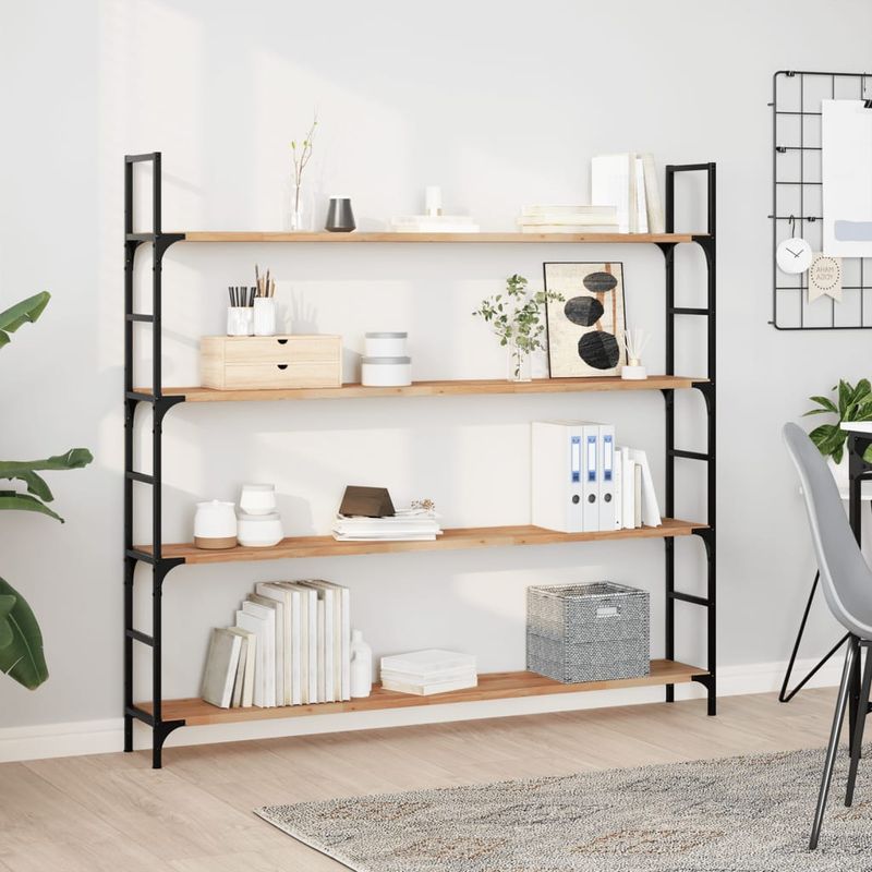 Casa si Gradina - Mobilier - Biblioteci si rafturi - Rafturi - Rafturi suspendate 2 buc. 160x20x2cm lemn masiv acacia netratat, finisat în ulei - Infinity.ro