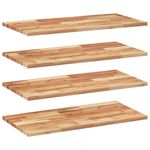 Casa si Gradina - Mobilier - Biblioteci si rafturi - Rafturi - Rafturi suspendate 4 buc. 100x40x2cm lemn masiv acacia netratat - Infinity.ro