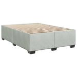 Casa si Gradina - Mobilier - Paturi si accesorii - Paturi - Pat box spring cu saltea, gri deschis, 140x200 cm, catifea - Infinity.ro