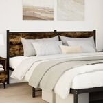 Casa si Gradina - Mobilier - Paturi si accesorii - Accesorii paturi - Tablie de pat, stejar fumuriu, 180 cm, lemn prelucrat si otel - Infinity.ro