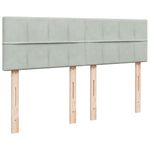 Casa si Gradina - Mobilier - Paturi si accesorii - Paturi - Pat box spring cu saltea, gri deschis, 140x200 cm, catifea - Infinity.ro