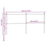 Casa si Gradina - Mobilier - Paturi si accesorii - Accesorii paturi - Tablie de pat, stejar fumuriu, 180 cm, lemn prelucrat si otel - Infinity.ro
