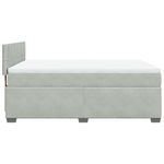 Casa si Gradina - Mobilier - Paturi si accesorii - Paturi - Pat box spring cu saltea, gri deschis, 140x200 cm, catifea - Infinity.ro