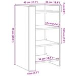Casa si Gradina - Mobilier - Comode si corpuri - Comode - Dulap, sonoma gri, 45x35x75 cm, lemn prelucrat - Infinity.ro