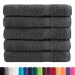 Casa si Gradina - Textile si covoare - Textile baie - Prosoape - Prosoape premium 25 buc Antracit 80x200cm 600gsm 100% bumbac - Infinity.ro