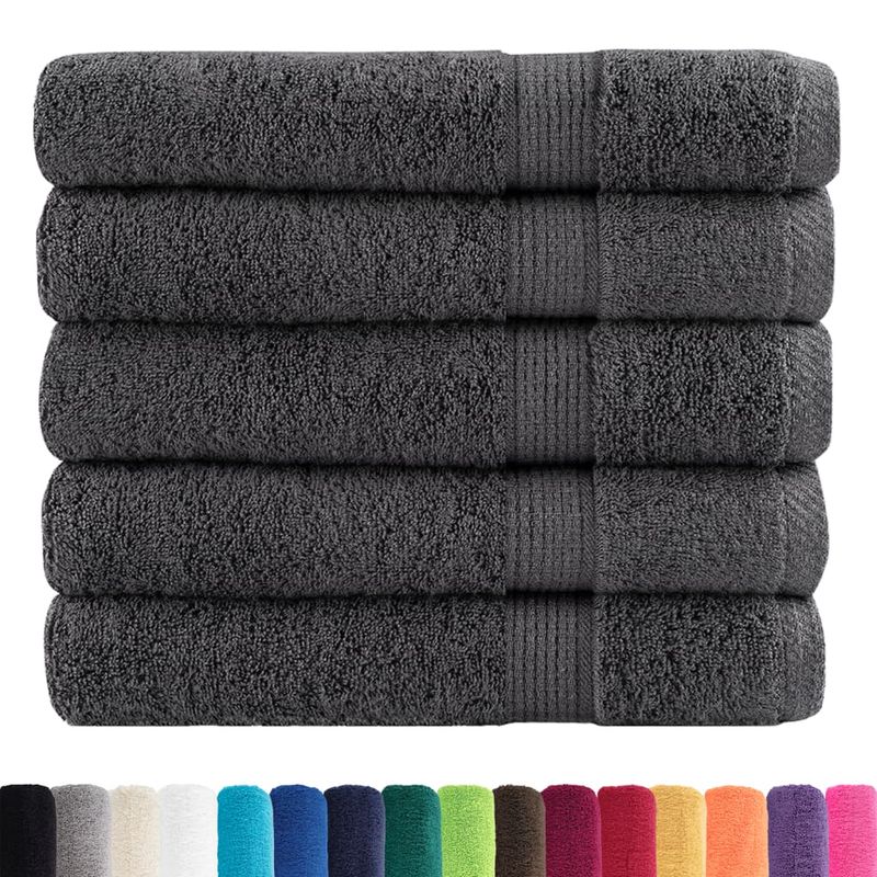 Casa si Gradina - Textile si covoare - Textile baie - Prosoape - Prosoape premium 25 buc Antracit 80x200cm 600gsm 100% bumbac - Infinity.ro