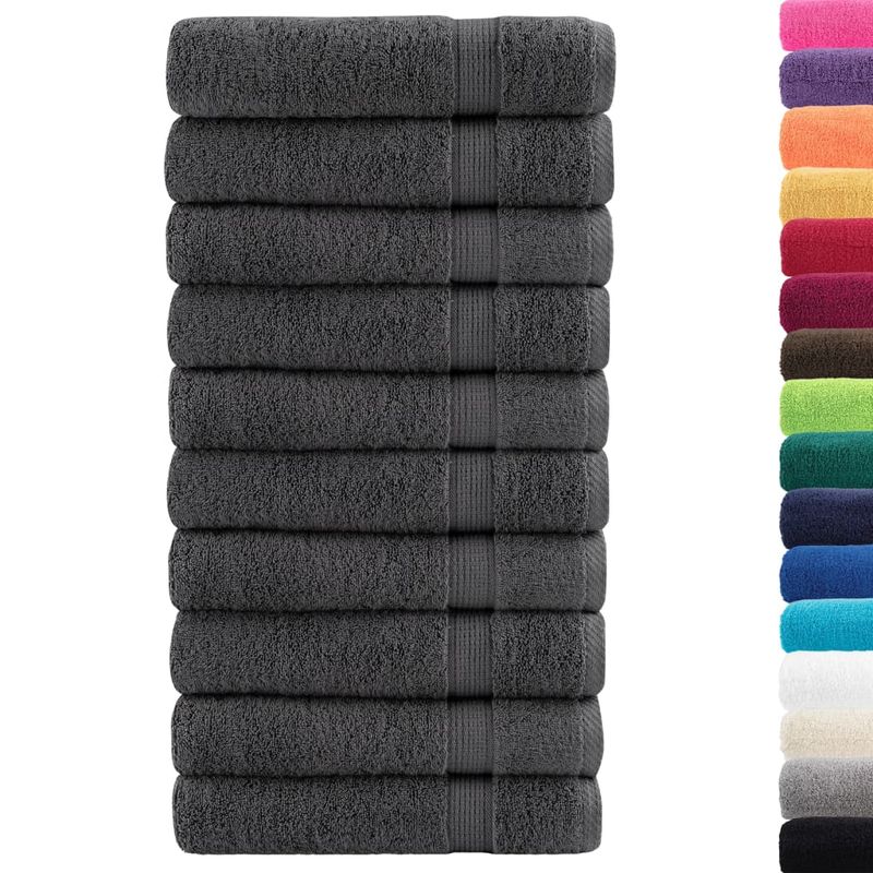 Casa si Gradina - Textile si covoare - Textile baie - Prosoape - Prosoape premium 50 buc Antracit 50x100cm 600gsm 100% bumbac - Infinity.ro