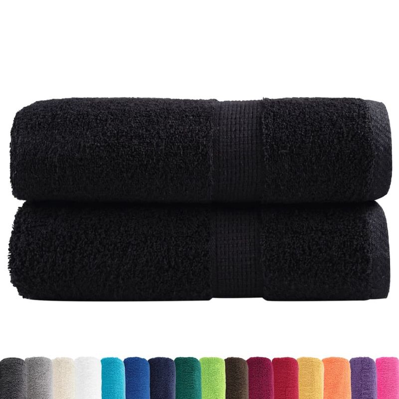 Casa si Gradina - Textile si covoare - Textile baie - Prosoape - Prosoape oaspeti premium 2buc. negru 30x50cm 600gsm 100% bumbac - Infinity.ro