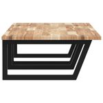 Casa si Gradina - Mobilier - Comode si corpuri - Masute de toaleta - Raft pentru lavoar montat pe perete, otel și lemn masiv acacia, maro și negru, mărime 140x60x2 cm, model trapez - Infinity.ro