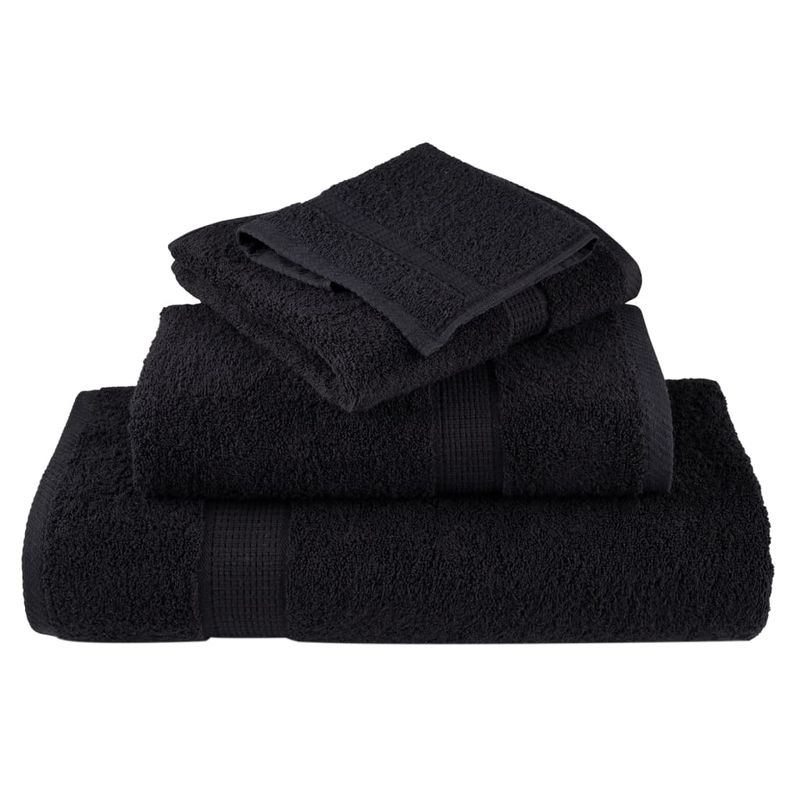 Casa si Gradina - Textile si covoare - Textile baie - Prosoape - Prosoape oaspeti premium 2buc. negru 30x50cm 600gsm 100% bumbac - Infinity.ro