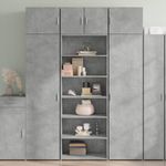 Casa si Gradina - Mobilier - Comode si corpuri - Corpuri bucatarie - Dulap inalt, gri beton, 70x41x185 cm, lemn prelucrat - Infinity.ro