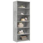 Casa si Gradina - Mobilier - Comode si corpuri - Corpuri bucatarie - Dulap inalt, gri beton, 70x41x185 cm, lemn prelucrat - Infinity.ro