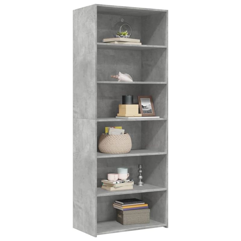 Casa si Gradina - Mobilier - Comode si corpuri - Corpuri bucatarie - Dulap inalt, gri beton, 70x41x185 cm, lemn prelucrat - Infinity.ro