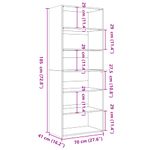 Casa si Gradina - Mobilier - Comode si corpuri - Corpuri bucatarie - Dulap inalt, gri beton, 70x41x185 cm, lemn prelucrat - Infinity.ro