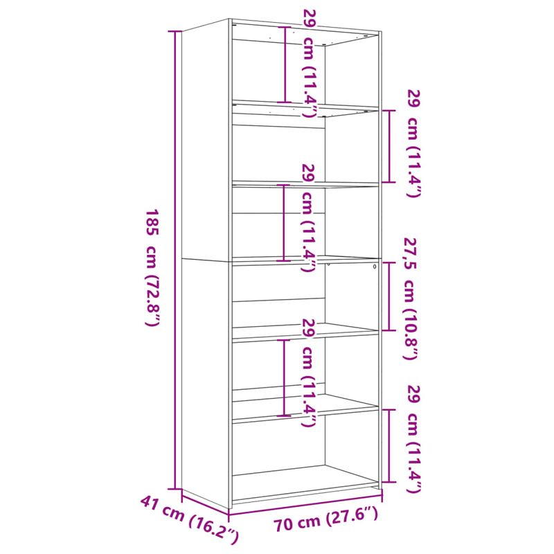 Casa si Gradina - Mobilier - Comode si corpuri - Corpuri bucatarie - Dulap inalt, gri beton, 70x41x185 cm, lemn prelucrat - Infinity.ro