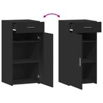 Casa si Gradina - Mobilier - Comode si corpuri - Comode - Dulap, negru, 45x42,5x93 cm, lemn prelucrat - Infinity.ro